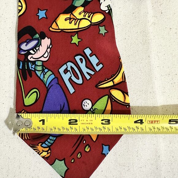 Disney Goofy SILK TIE Balacine The Tie Works 100% Silk Sports Golf - Picture 4 of 7